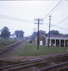 A freight train passing the Doswell depot