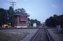 HN cabin with the diamond crossings in the foreground