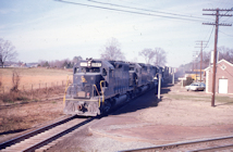 Freight train passing through Doswell